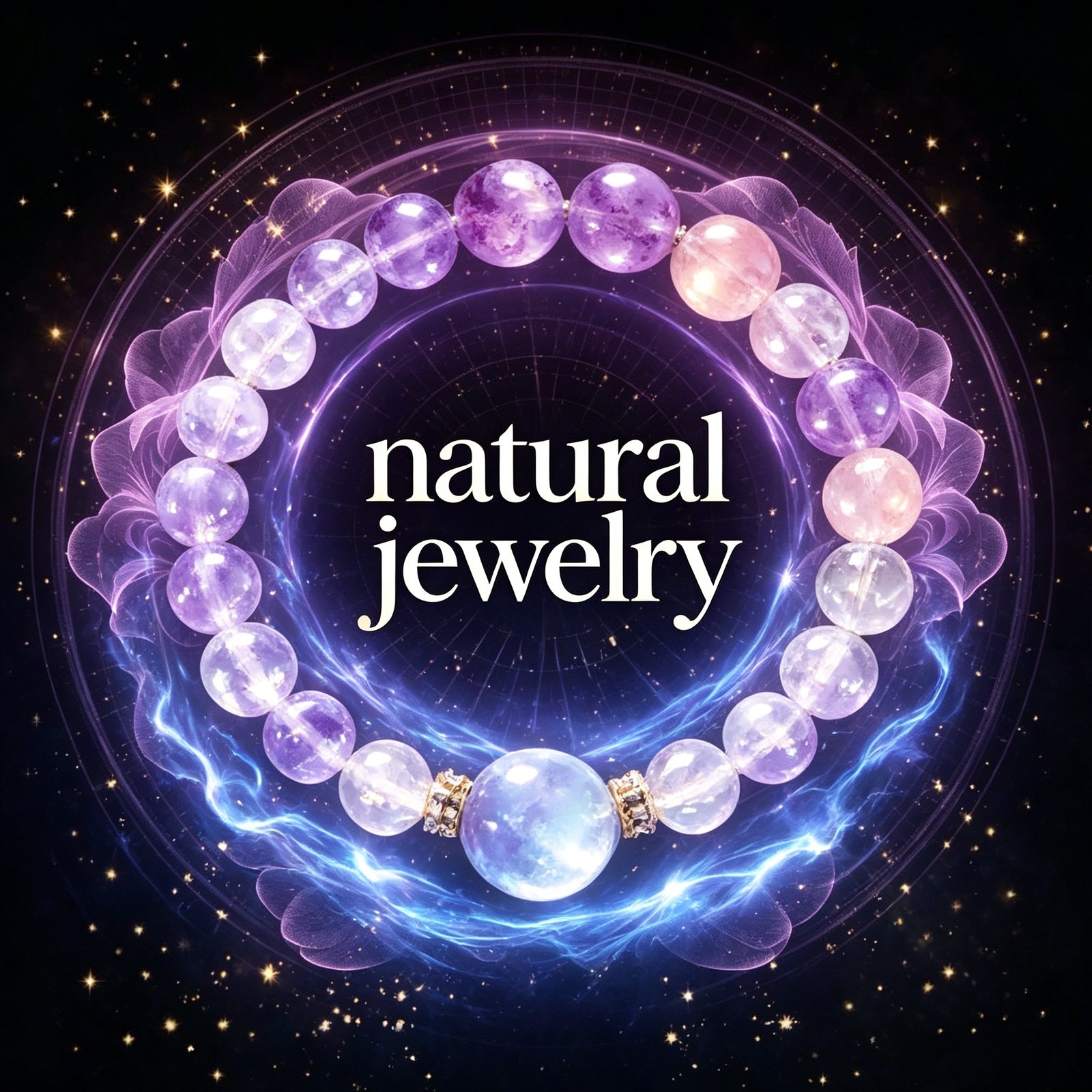Natural crystal jewelry