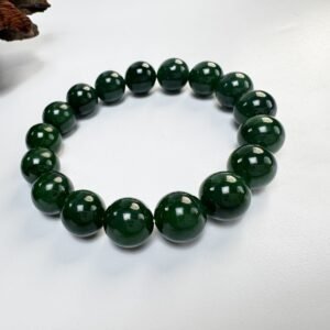 Natural Green Jade Beaded Bracelet