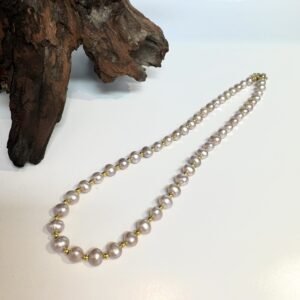 Natural Pearl Necklace Purple