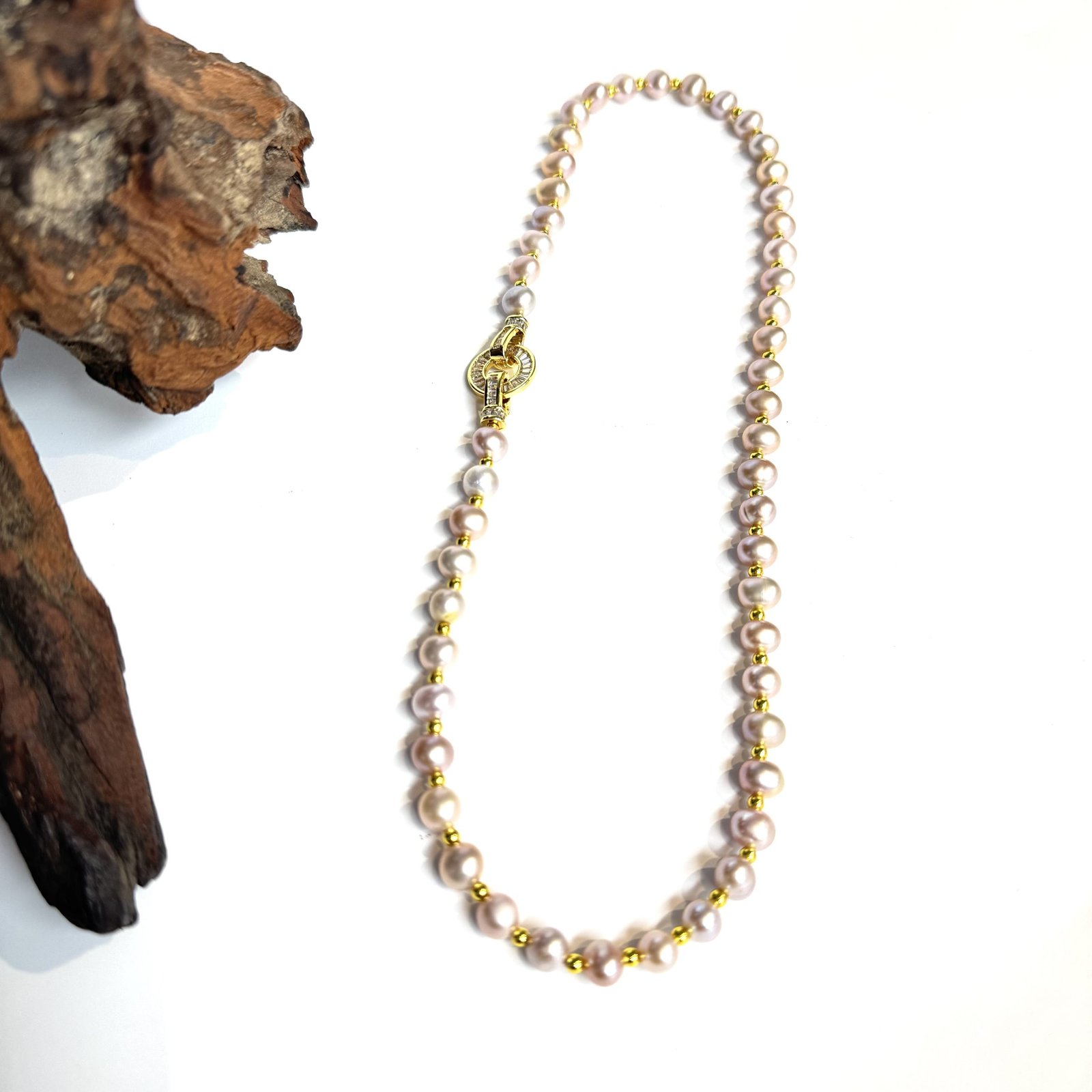 Natural Pearl Necklace Purple - 图片 3