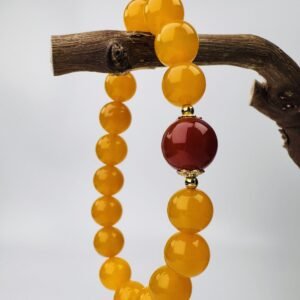 Yellow & Red Agate Bracelet